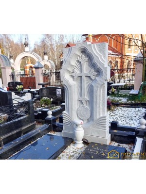 Хачкар из белого мрамора Коелга — ritualum.ru